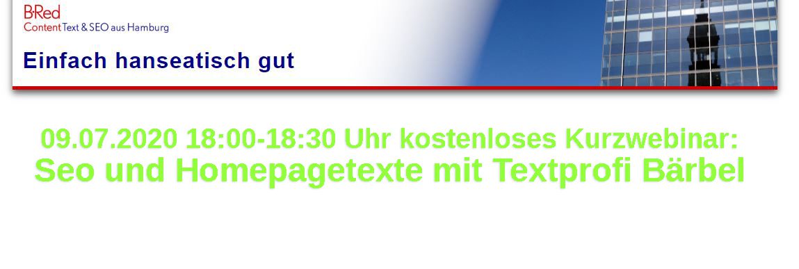 Kurzwebinar „Seo- und Homepagetexte“