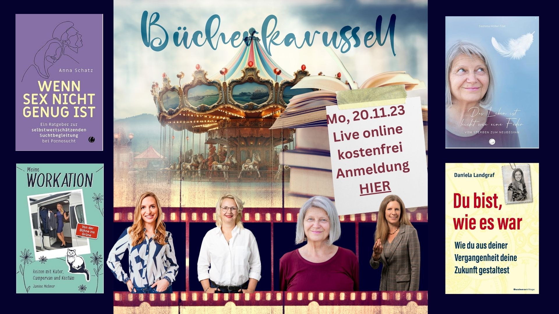 Das Bücherkarussell - 4 Autorinnen - 4 Bücher - 4 berührende Geschichten